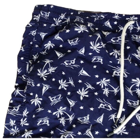 Polo Ralph Lauren Mens XL Sailboat All Over Print Swim Trunks Lined Drawstring - Picture 2 of 6